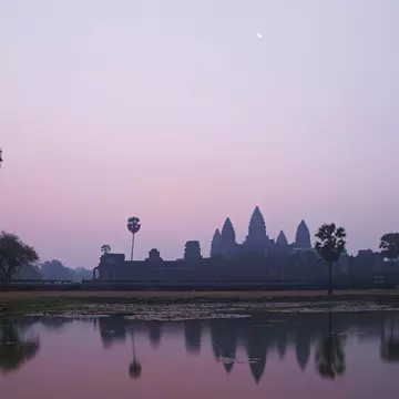 Angkor Wat at sunrise.