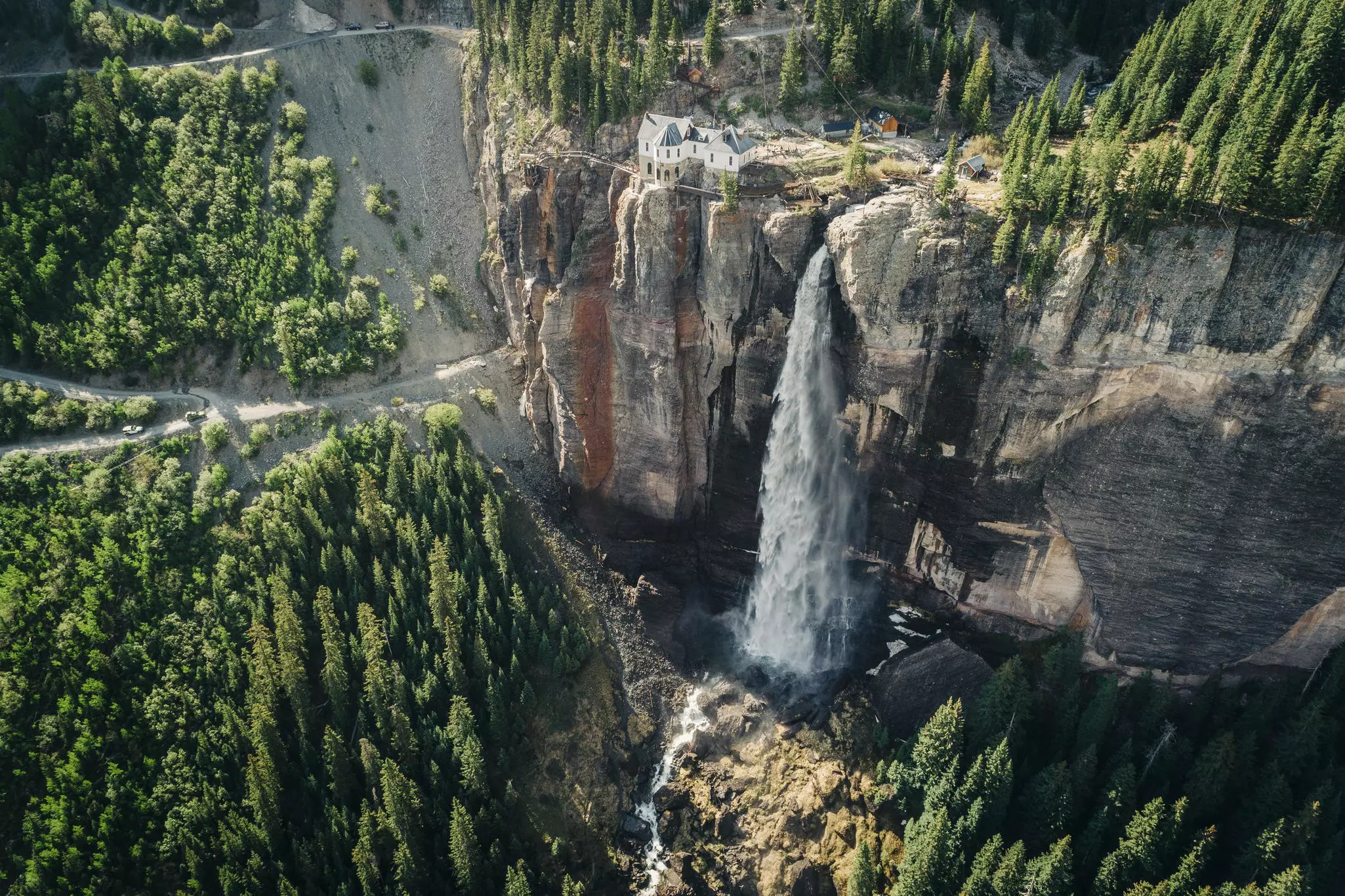 Bridal Veil Falls, one of Colorado's most famous waterfalls, is a short drive from Telluride © Chip Kalback / Lonely Planet