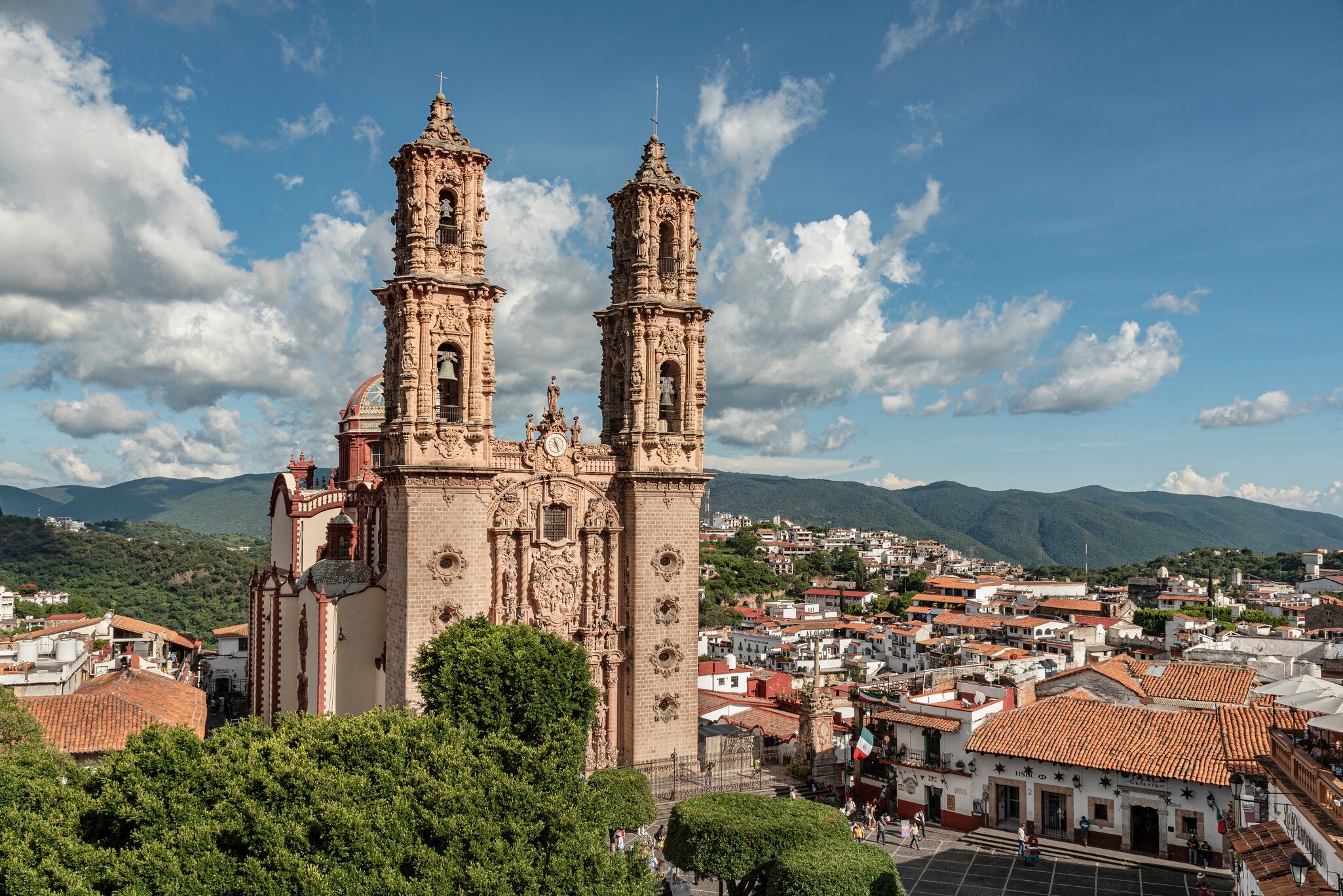Santa Prisca Church, Taxco, Mexico;
Historic church in the picturesque colonial town called Taxco