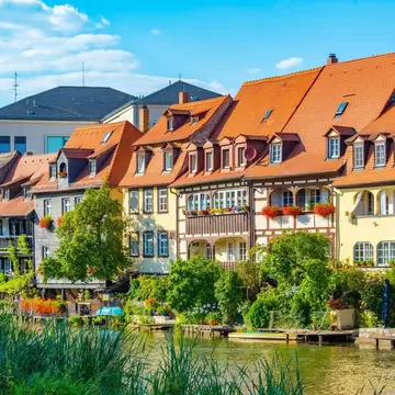 Little Venice district (Klein Venedig) of German town Bamberg.