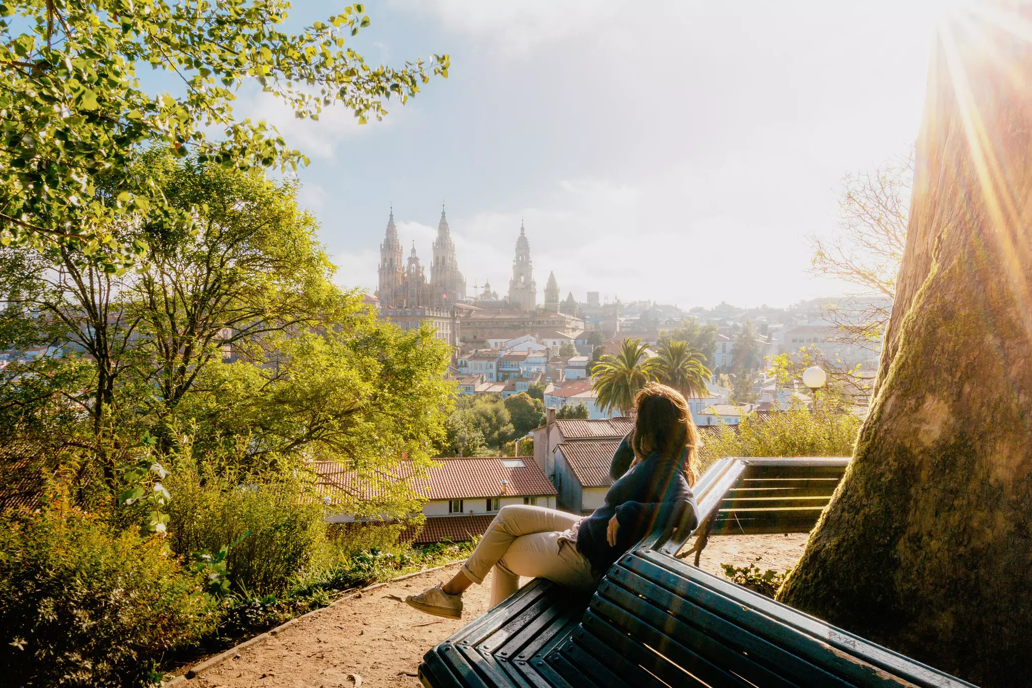 Watch the sunset over Santiago de Compostela after completing this alternative walk: the Camino Primitivo © Getty Images