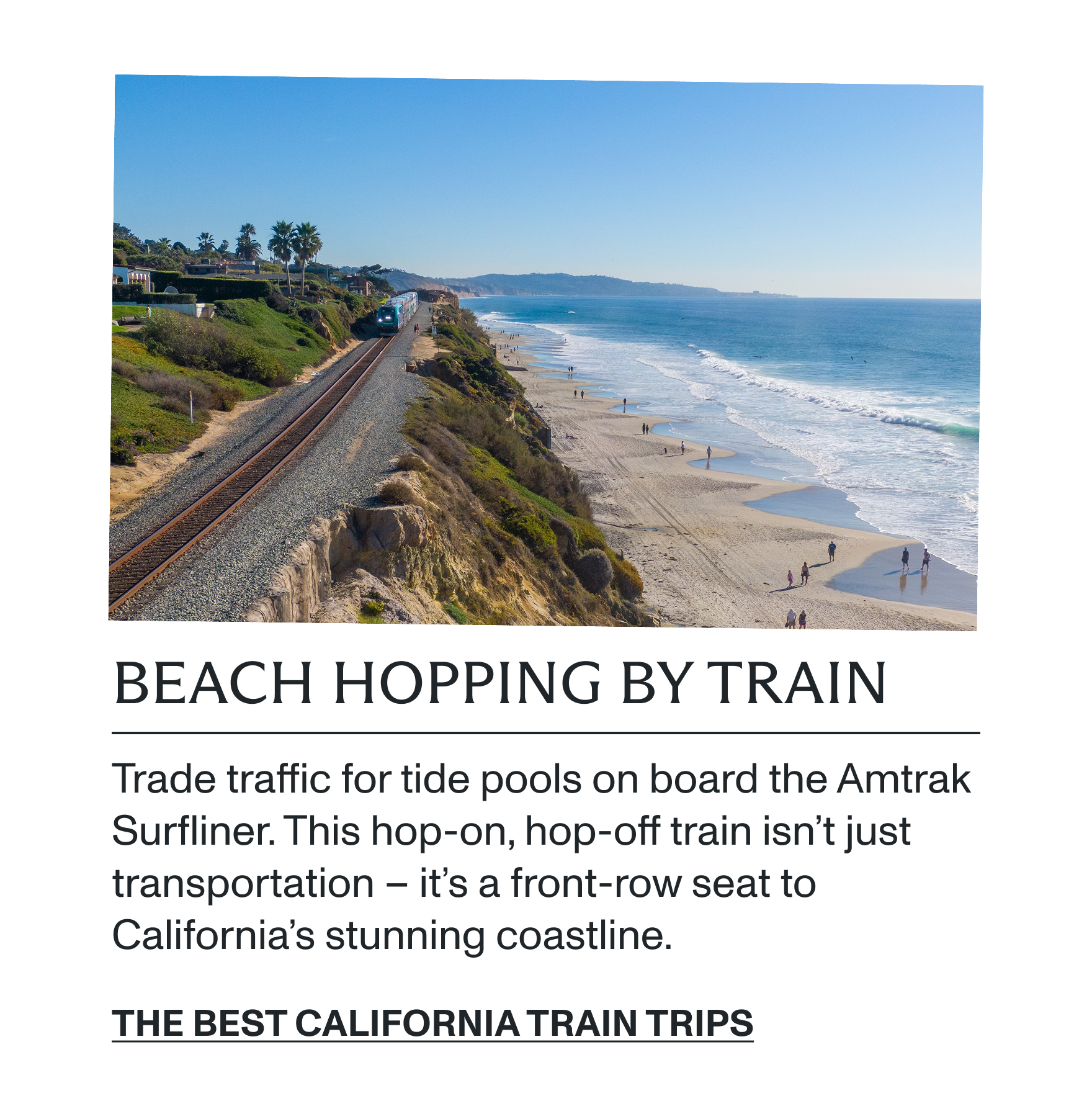 Beach hopping by train