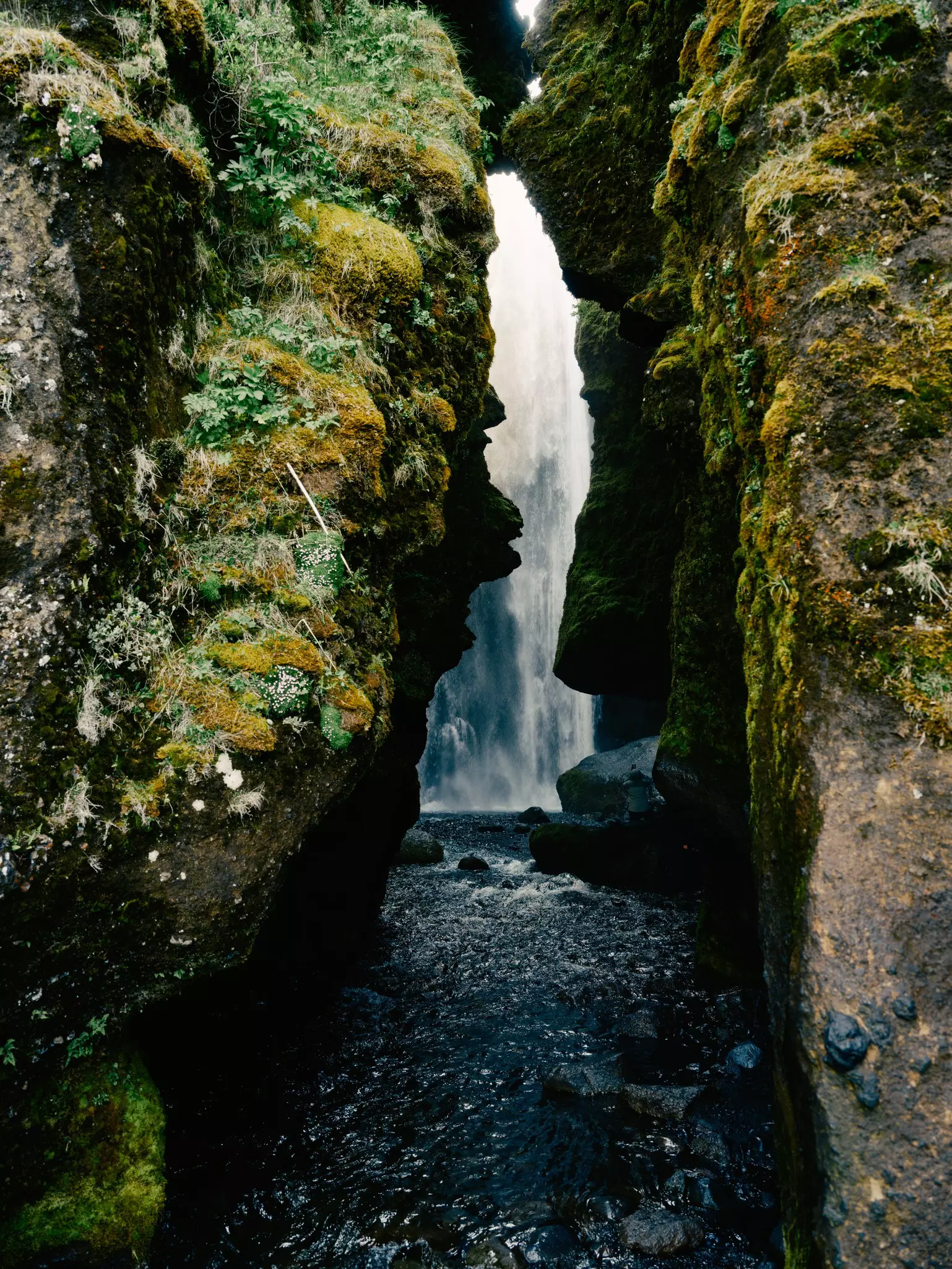 Gljúfrabúi hidden waterfall