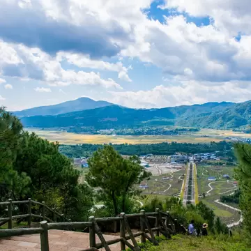 The beautiful green landscape with tourist infrastructure in Tengchong Volcano Park, Yunnan province, China., License Type: media, Download Time: 2026-09-02T18:45:05.000Z, User: LP_NZhan, Editorial: false, purchase_order: 65050 - Digital Destinations and Articles, job: App Content, client: Lonely Planet App, other: Nadine Zhan 