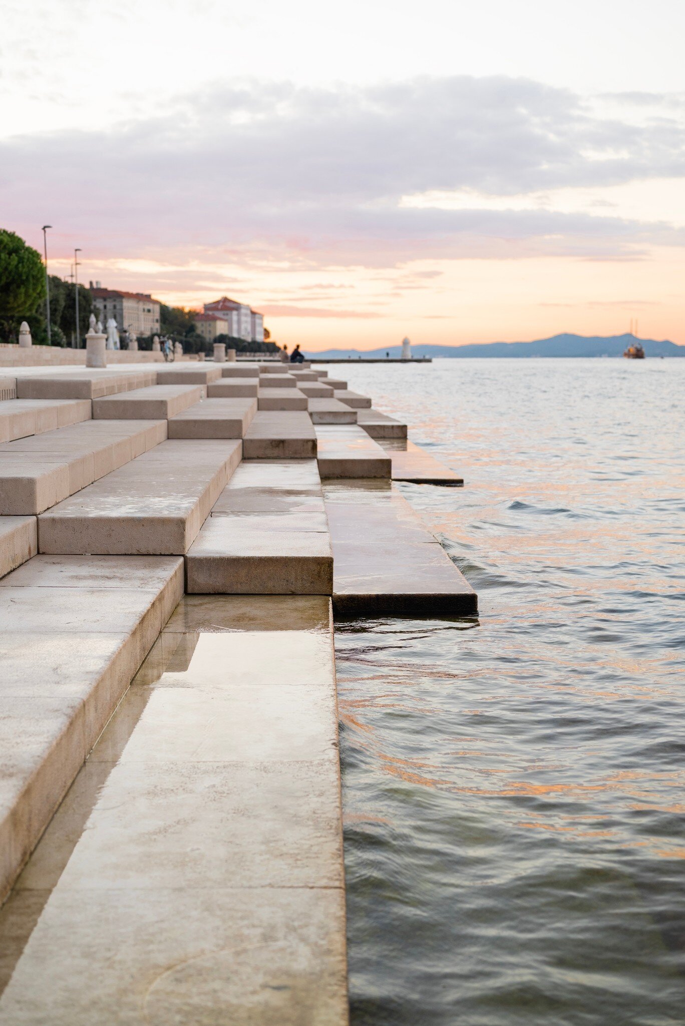 Zadar Croatia, embankment in the city center on the beoegu of the sea steps of the sea organ on a sunset , License Type: media, Download Time: 2026-02-23T00:47:05.000Z, User: LP_YKhanna, Editorial: false, purchase_order: 65050 - Digital Destinations and Articles, job: LP, client: App Content, other: Yuvraj Khanna