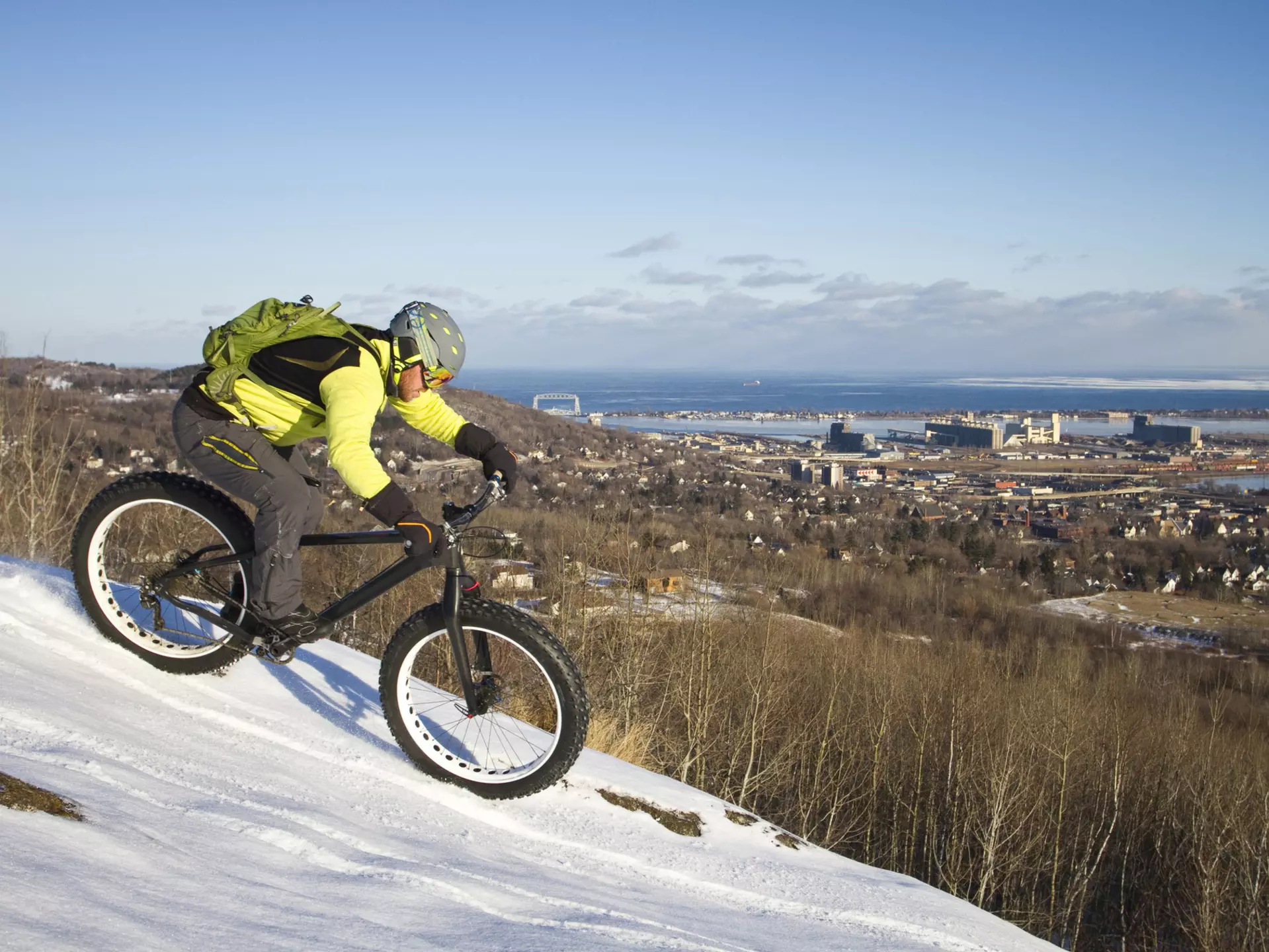 Man fatbiking on a trail in winter in Duluth, Minnesota
567085477
30-34 Years, Adult, adults only, adventure, Backpack, Bicycle, Caucasian Ethnicity, Cold Temperature, color image, cycling, day, Duluth, Full Length, Helmet, Horizontal, men, Minnesota, Mode Of Transport, One Man Only, One Mid Adult Man Only, One Person, On The Move, outdoors, People, Riding, Side View, snow, Sport, Transportation, travel, Weather, winter