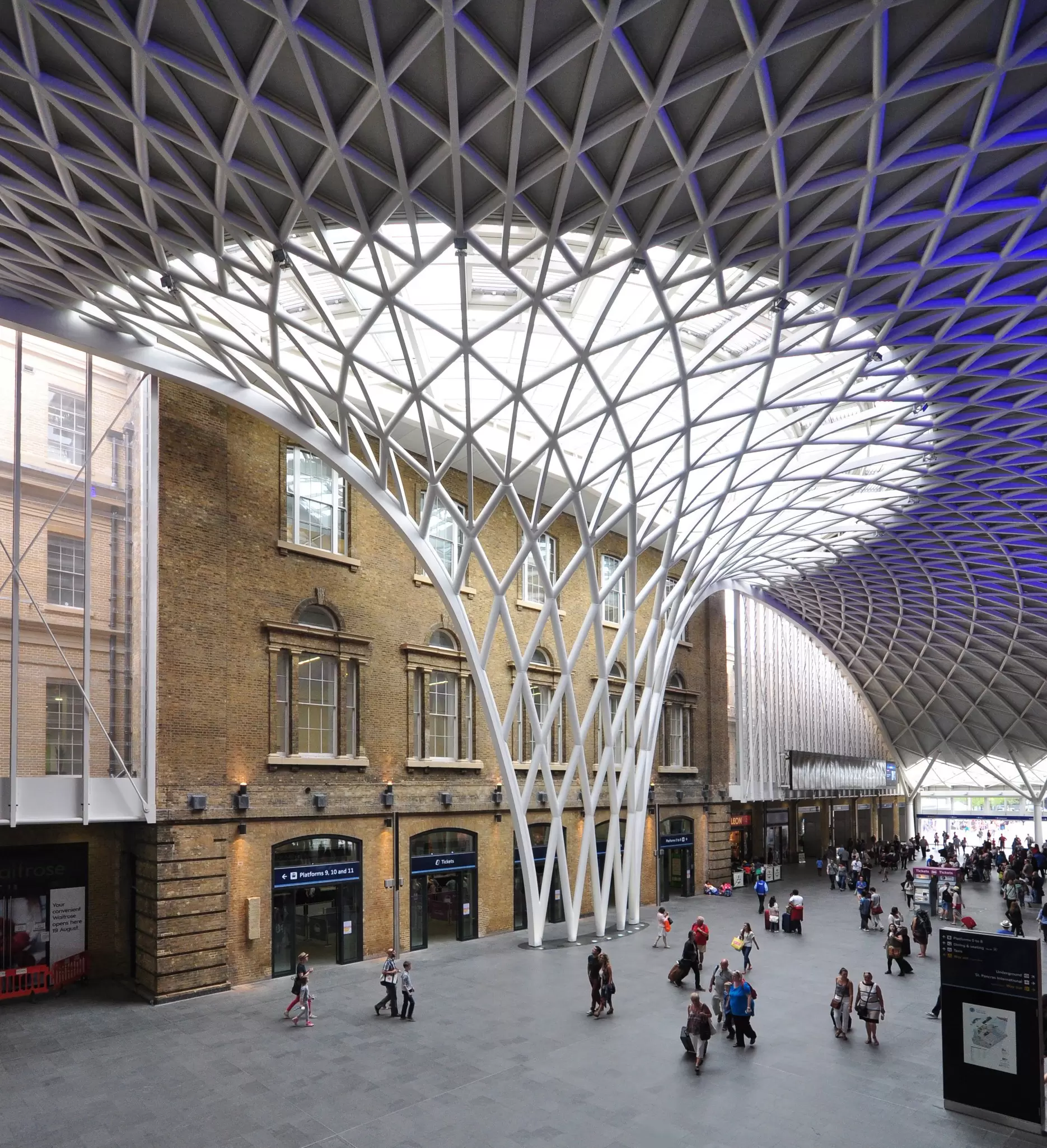 View inside King's Cross station in London, UK.