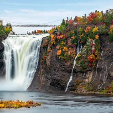 Montmorency Falls just outside of Québec City, Canada. MD Gomes/Shutterstock