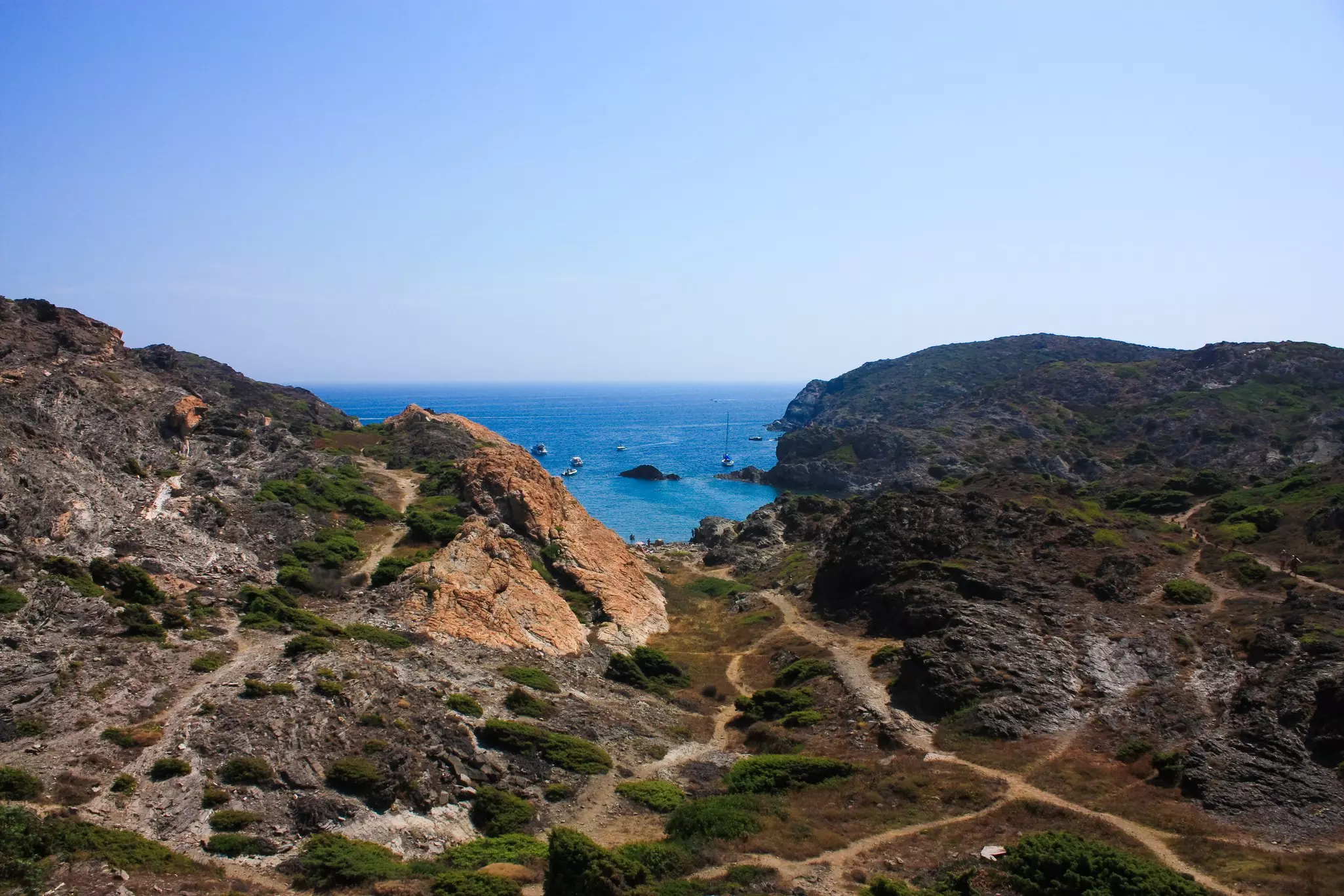 Panorama of Cap de Creus, a natural park, in the northern Costa Brava