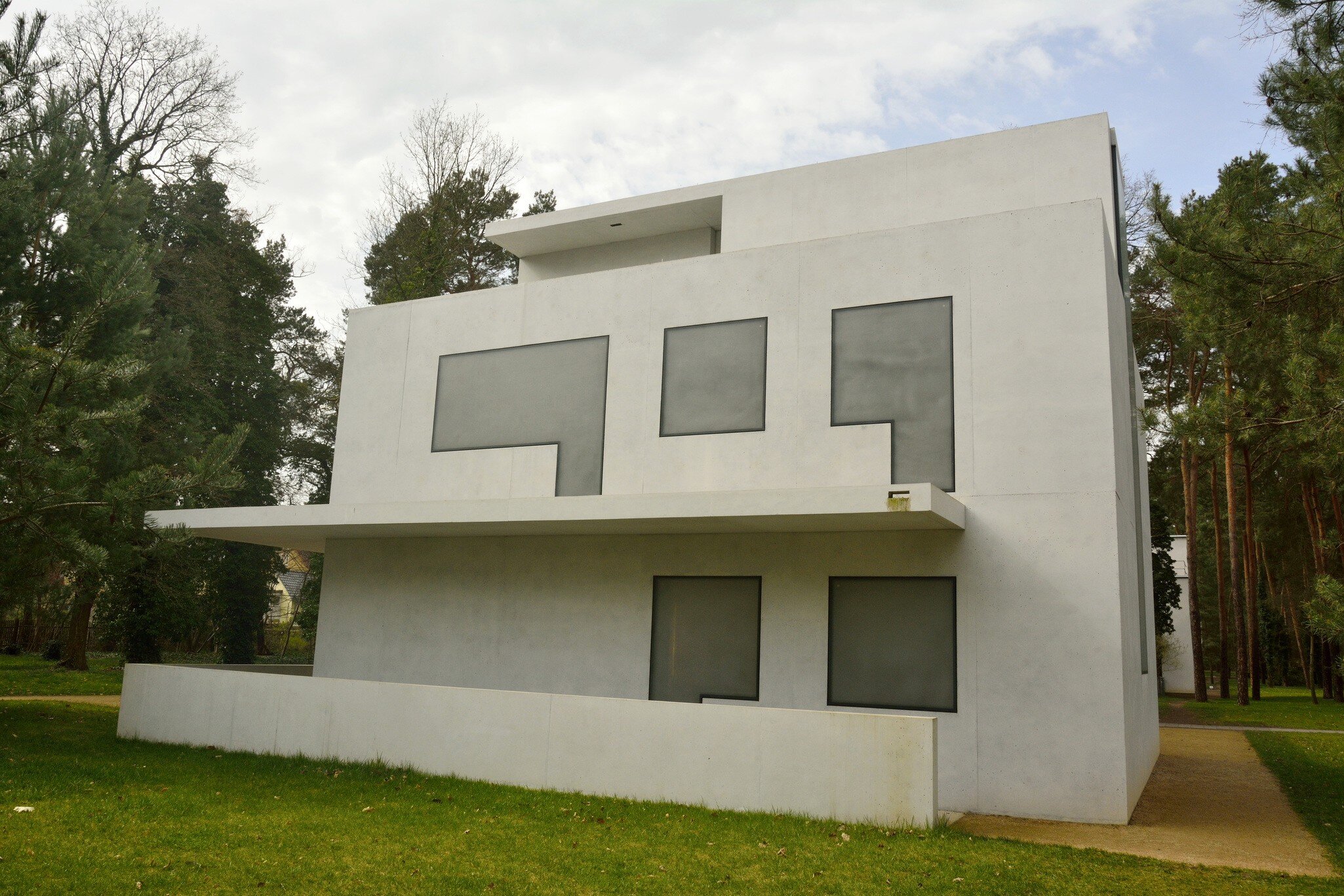View of Haus Feininger, home of the Kurt Weill Centre in Dessau-Rosslau, Germany.