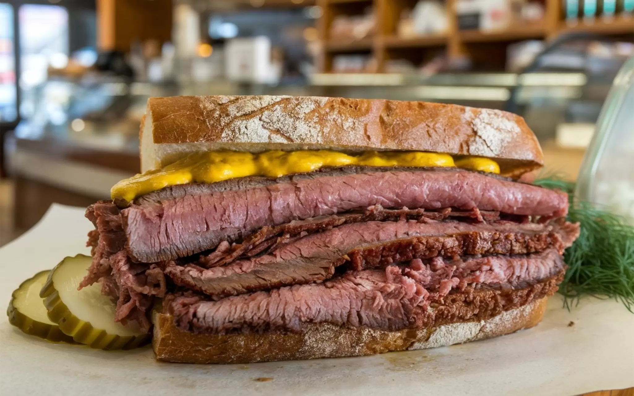 Smoked meat sandwich at Schwartz's. Sham Clicks/Shutterstock