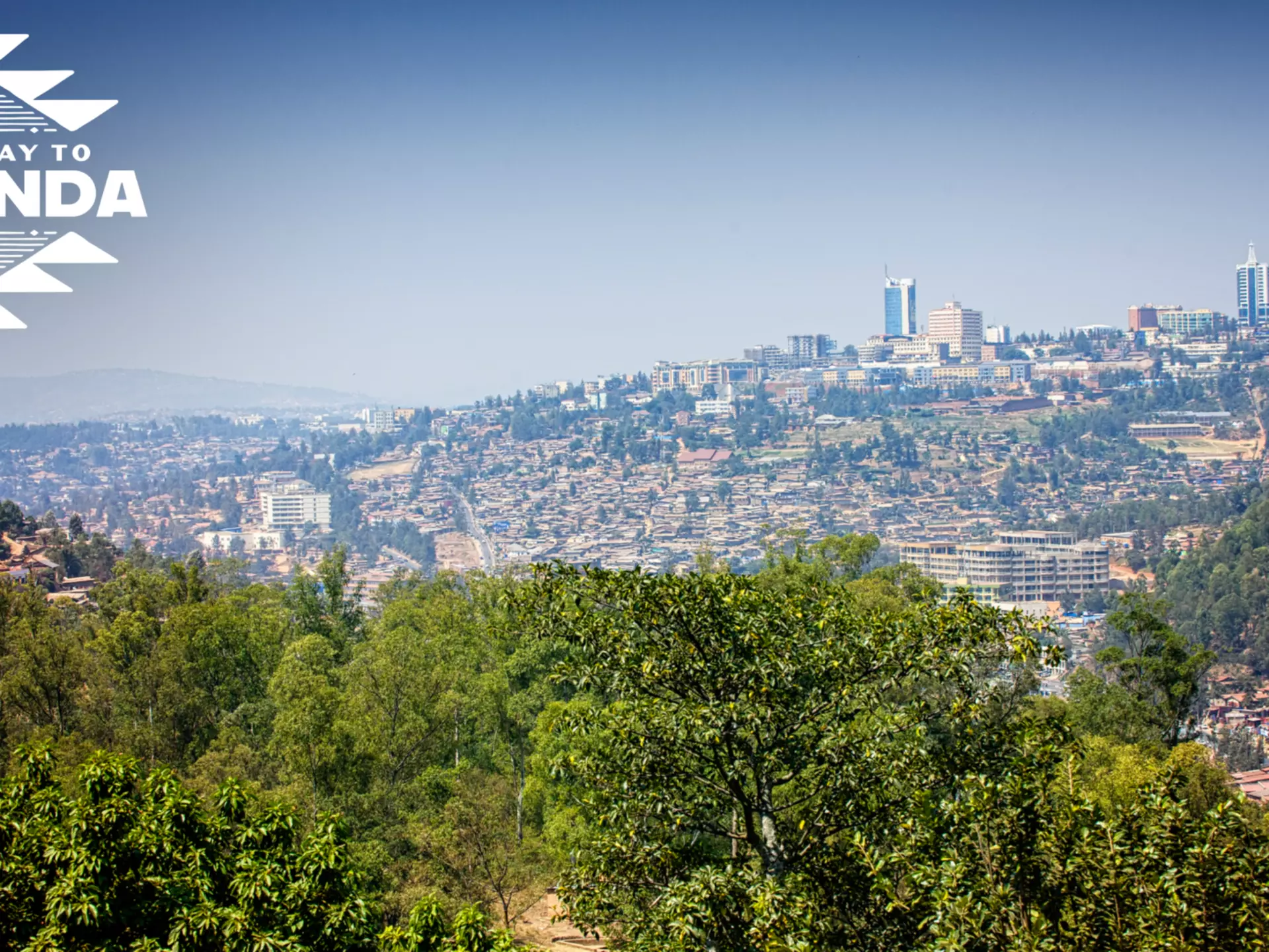 The rolling landscape of Kigali, Rwanda is an unmissable characteristic of the city, responsible for the incredible views you can find almost anywhere © Image via Getty Images; Illustration by Dustin Johnson / Lonely Planet