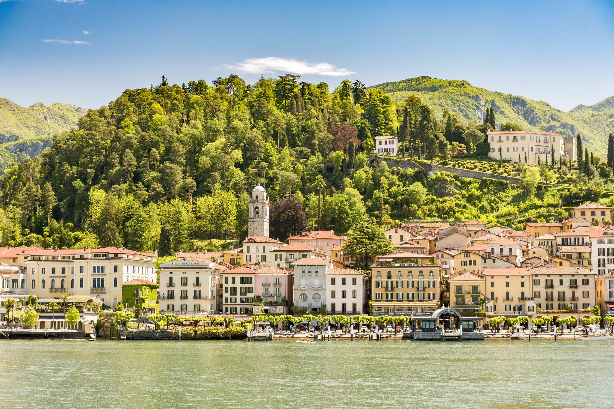 Bellagio is a comune (municipality) in the Province of Como in the Italian region of Lombardy. It is located on Lake Como. The arms of the lake form an inverted Y. The triangular land mass at the base of the inverted Y is the Larian Triangle. The Como arm of the lake lies to its south west, the Lecco arm of the lake to its south east. At the northern point of the triangle sits Bellagio, looking across to the northern arm of the lake and, behind it, the Alps. It has always been famous for its location.
