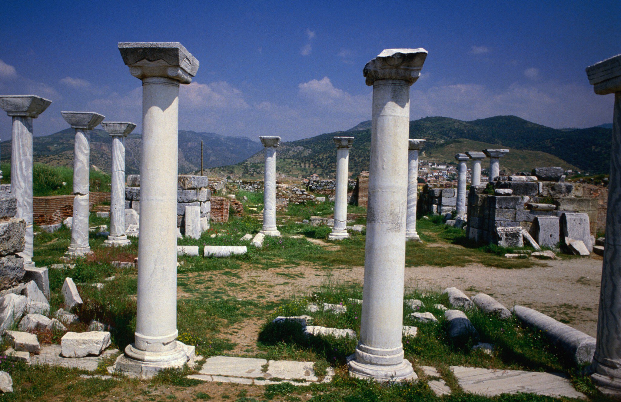 The Temple of St John in the Roman ruins of ancient Ephesus, the city was a great trading and religious city and a centre for the cult of Cybele, the Anatolian fertility goddess