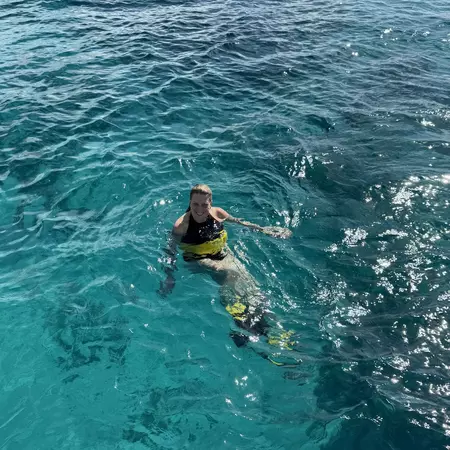 Brekke Fletcher snorkeling off Ko Olina