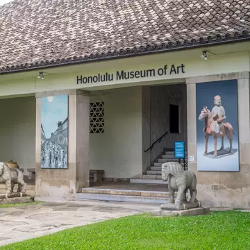 HONOLULU, HI - AUG 6: The Honolulu Museum of Art on August 6, 2016 in Honolulu, Hawaii. The museum has one of the largest single collections of Asian and Pan-Pacific art in the United States.