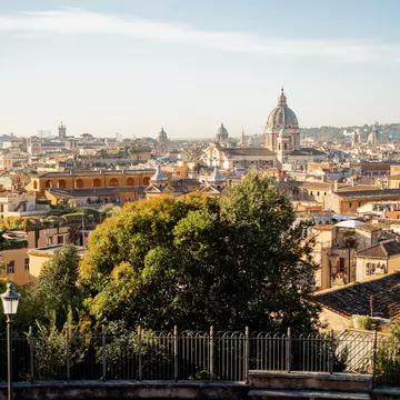 Cityscape of Rome city on a sunny morning. Top view from Borghese park. Skyline of italian city, License Type: media, Download Time: 2026-01-09T16:48:43.000Z, User: rhylton_redventures, Editorial: false, purchase_order: 65050 - Digital Destinations and Articles, job: Lonely Planet, client: wip, other: Rhianydd Hylton