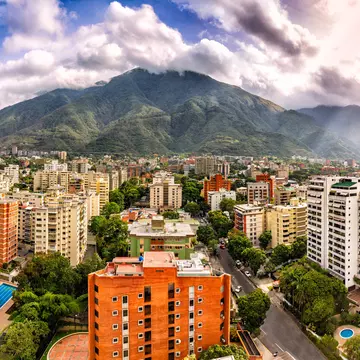 Eastern Caracas panoramic city view at Chacao Municipality.  Image taken at mid afternoon with Avila mountain in the background.Cerro El Avila en el Municipio Chacao.