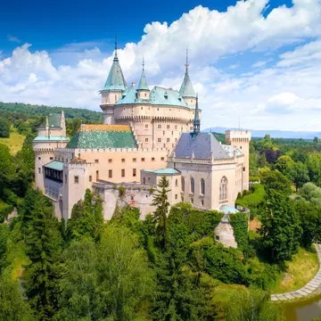 Bojnice, Slovakia - 1 August, 2017: Bojnice Castle in Slovakia