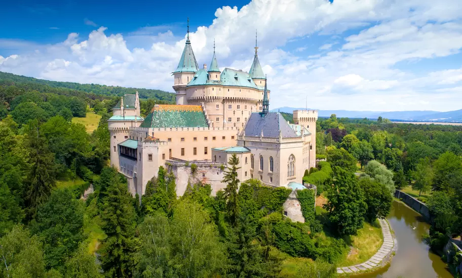 Bojnice, Slovakia - 1 August, 2017: Bojnice Castle in Slovakia