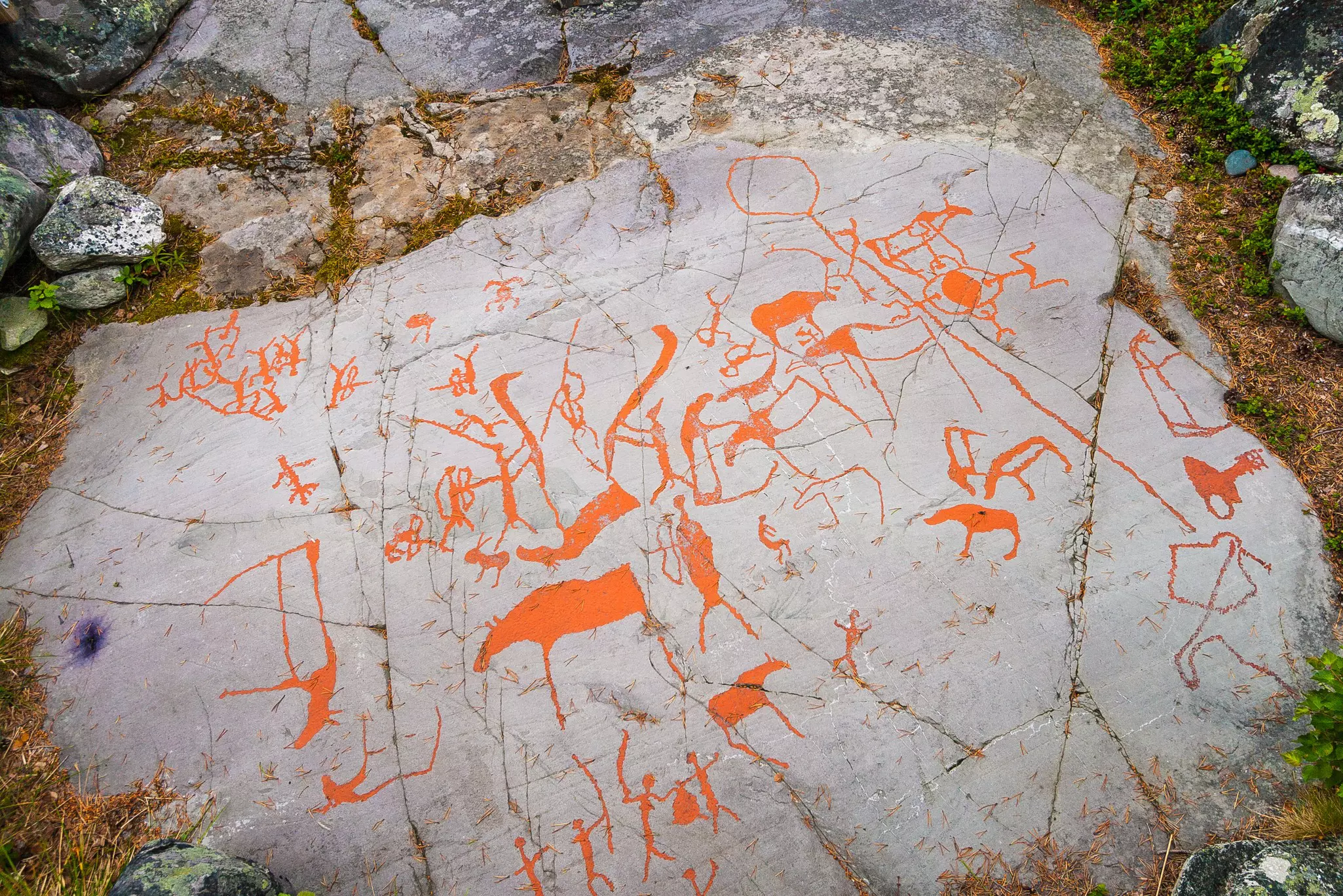Ancient rock carving close to Alta in Norway.