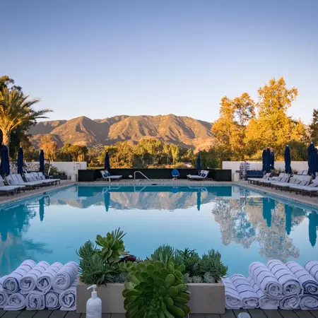 Pool at Ojai Valley Inn & Spa during autumn.